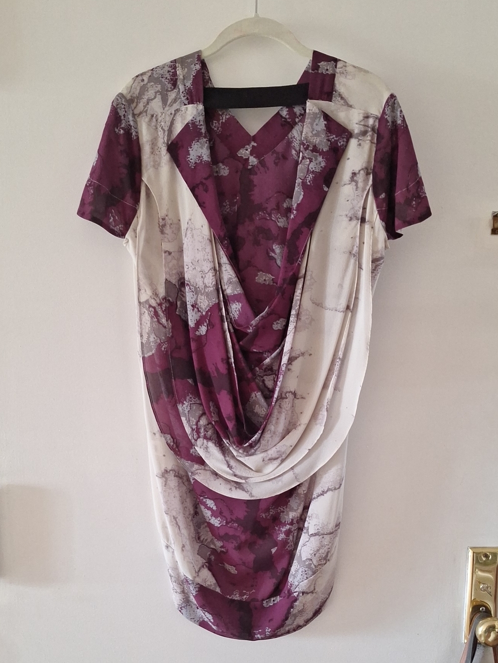 Sexy Silk Mini-Dress / Dress with Draped Back. Size Small. Made In USA.